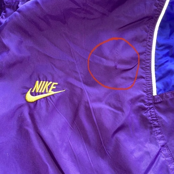 Vintage 90s Nike Windbreaker Track Jacket Adult Size L/XL Zip Back Pouch Running - Picture 13 of 13